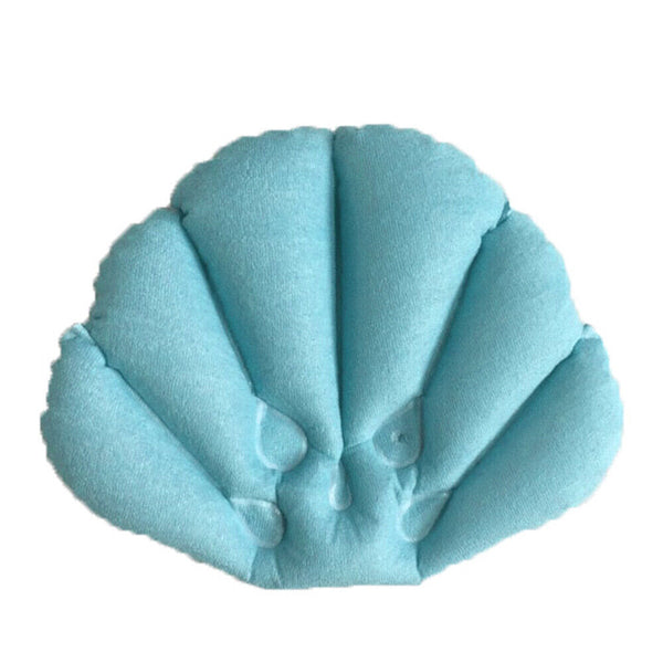 Bath Pillow Soft Covering Inflatable Shape Vinyl Terrycloth Shell