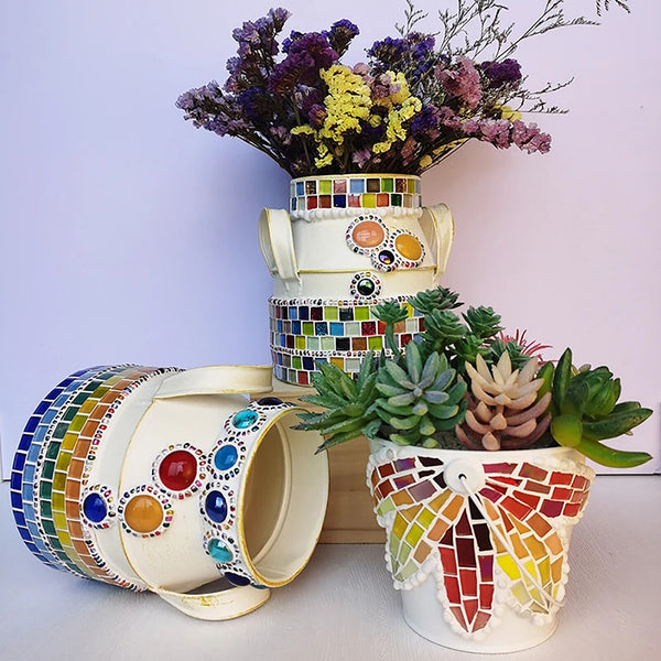 100g Mixed Crystal Glass Mosaic Tiles Kitchen Bathroom DIY Art Craft Supplies AU