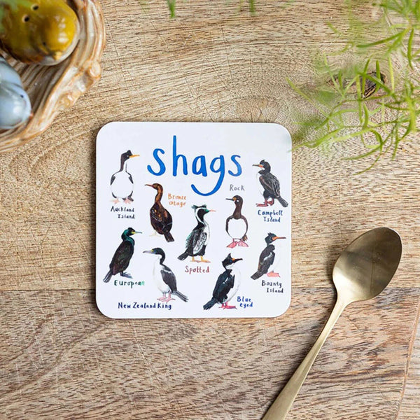 Set of 6 Bird Pun Coasters Funny Coasters for Drinks Kitchen Bar Decoration Gift