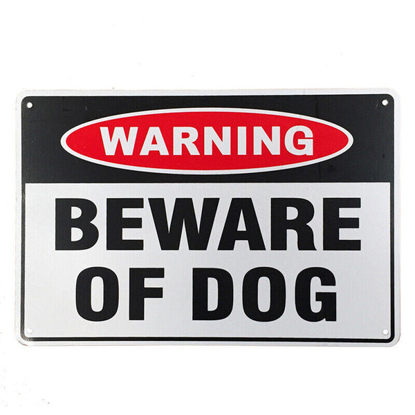 ** FREE SHIPPING ** WARNING BEWARE OF DOG Sign 200 x 300mm Aluminium Signs
