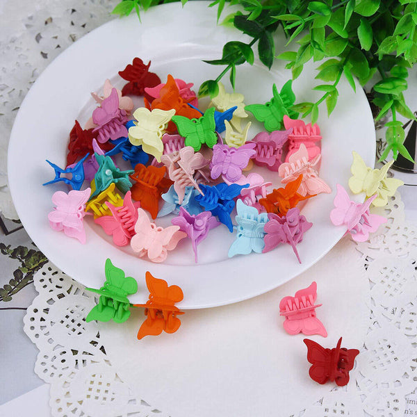 100-500x Mini Hair Clips Girl Hairpin Clamp Plastic Claws Mix Colour Ladies Kids