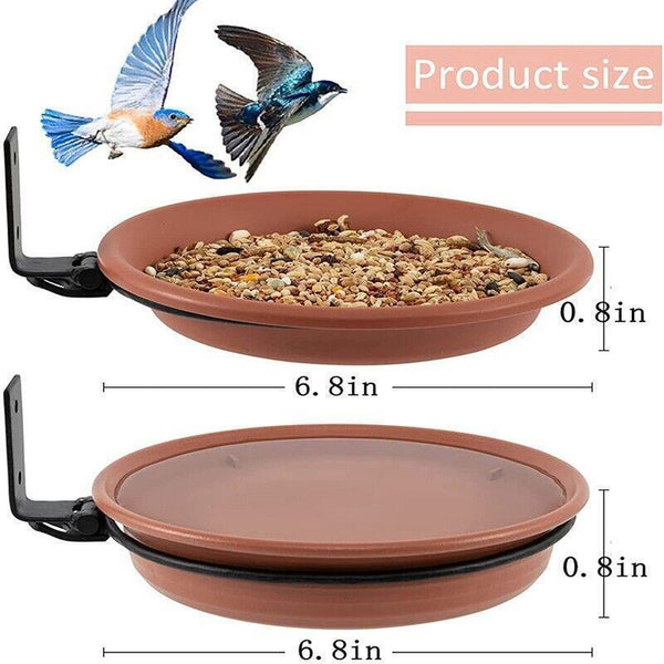 Hanging Bird Feeder Bath Tray Plastic Bird Water Drinker Outdoor Garden Decor AU