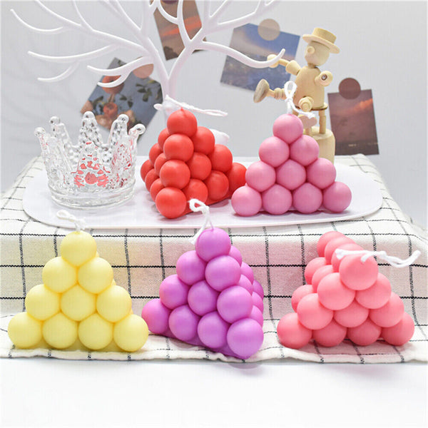 3D Candle Mould Pyramid Shape DIY Perfume Soap Candle Making Wax Silicone Mold