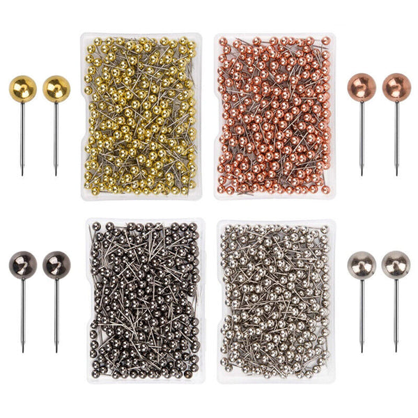 800Pcs Map Push Pins Map Tacks Round Head Tacks Steel Points Assorted Colour AUS