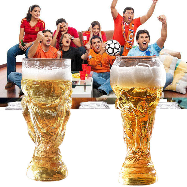 450ml Beer Glass Football Soccer Mug Hercules 2022 FIFA Qatar World Cup Shape