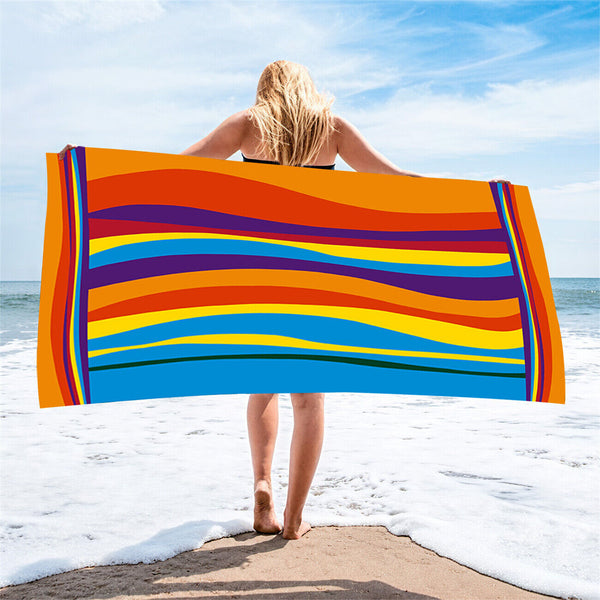 100x180cm Microfiber Bath Beach Towel Gym Sport Footy Travel Yoga Swimming