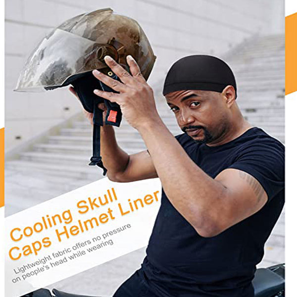 Breathable Skull Cap Sports Helmet Liner Running Cycling Beanies Sweat AU