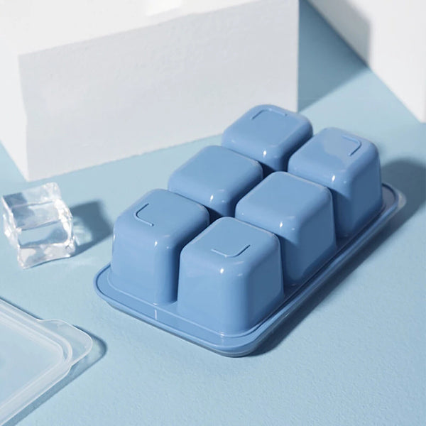 3/6X Large Ice Cube Tray Mold With Lid Home Kitchen Ice Maker Plastic Mould Tool