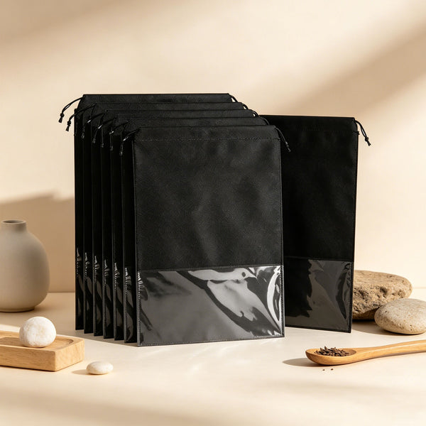 10PCS Travel Shoe Bags Drawstring Storage Pouches Dustproof Non-Woven Organiser