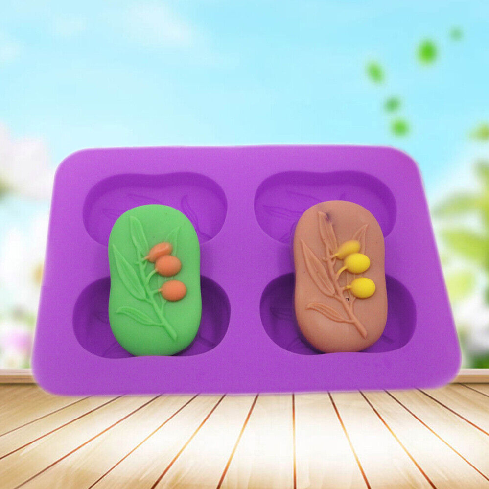 4 Cavity  Olive Tree Shape Handmade Cake Mould   Craft Tools   Soap Mold