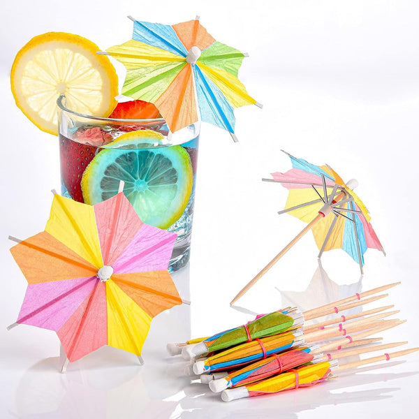 500PCS Cocktail Umbrella Picks Drink Decorations Paper Parasol Party Picks