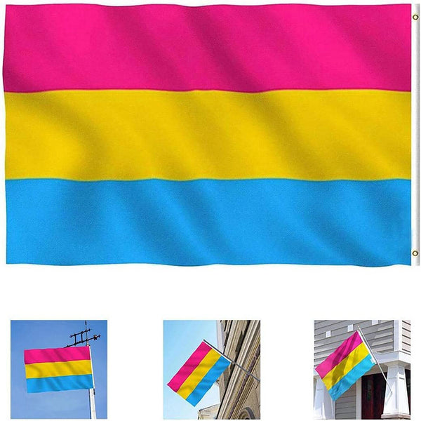 Pansexual Large Flag 90x150cm Trans Pride LGBT Lesbian Gay Rainbow Mardi Gras AU