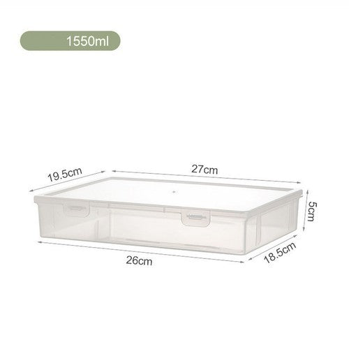 Clear Plastic Storage Boxes with Flip-Top Lid | Office Craft Organizer Container