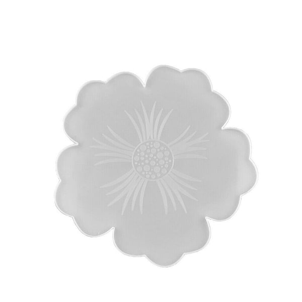 Flower Coaster Pad Casting Mold Resin Craft DIY Silicone Cup Mat Making Mould AU