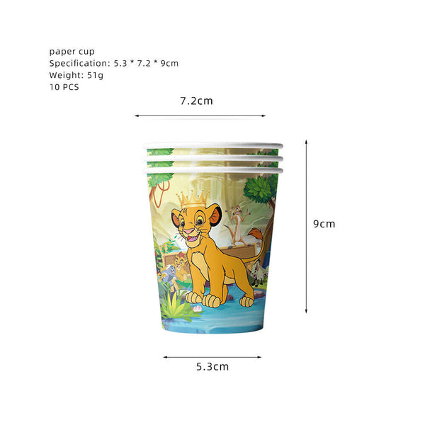 Lion King Tableware Party Supplies Kids Birthday Decoration