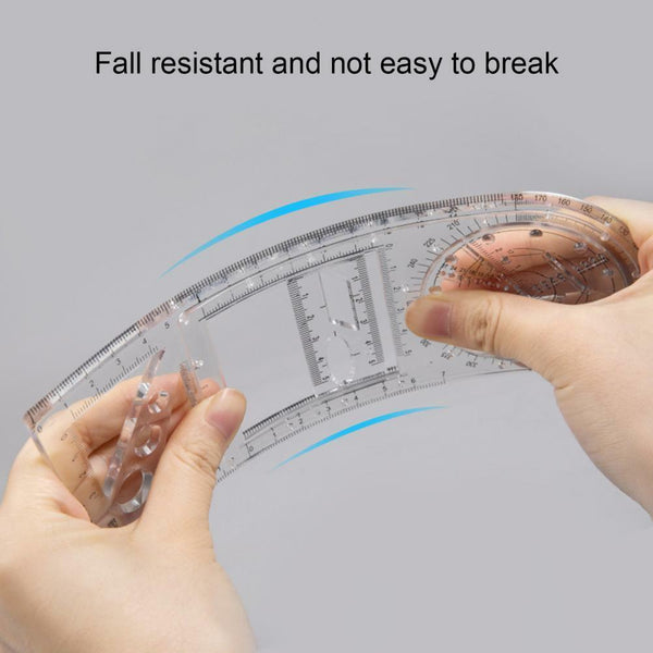 Multifunctional Geometric Ruler Student Mathematics Drawing Tools School Office