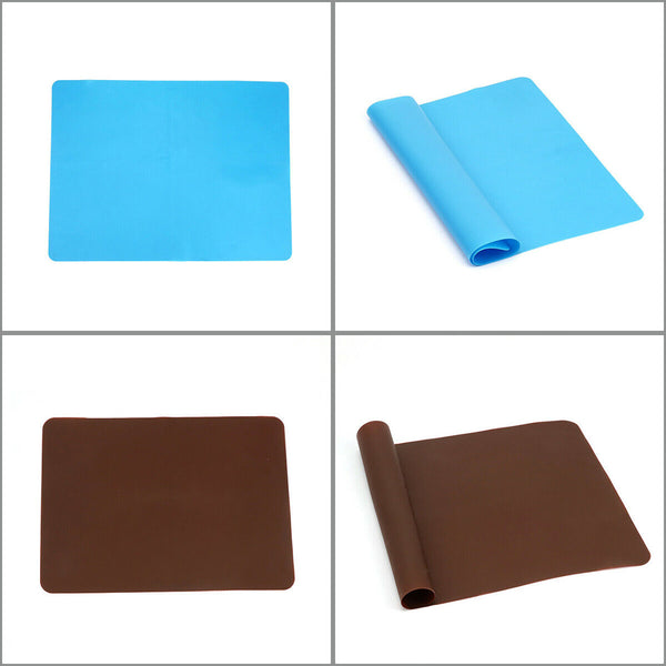 2pcs A3 Silicone Baking Mat Pastry Bakeware Pad Tray Clay Fondant Sheet 30x40cm