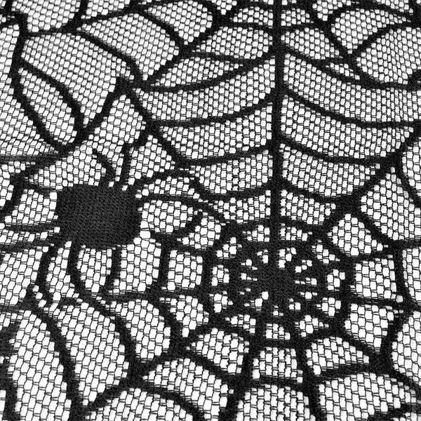 Halloween Lace Spider Curtain Table Cloth Cobweb Window Door Covers Party Decors