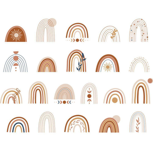 21 Boho Rainbows Removable Wall Decals Stickers Nursery Kids Bedroom AU SELLER