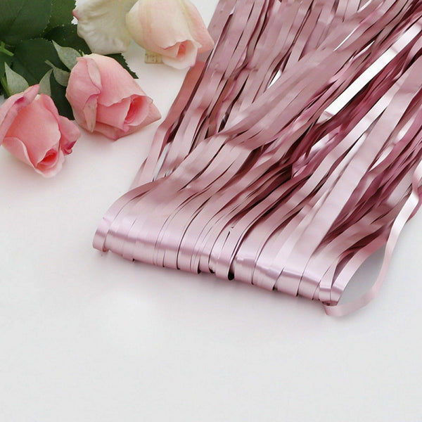 2M Tinsel Curtain Foil Metallic Fringe Backdrop Party Door Decorations Event New