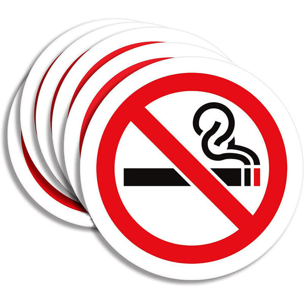 2-10X No Smoking Sticker Warning Decal Sign Waterproof Fade Proof Outdoor Vinyl