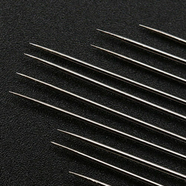 26x Stainless Steel Self-threading Needles Opening Hand Sewing Needles Darning