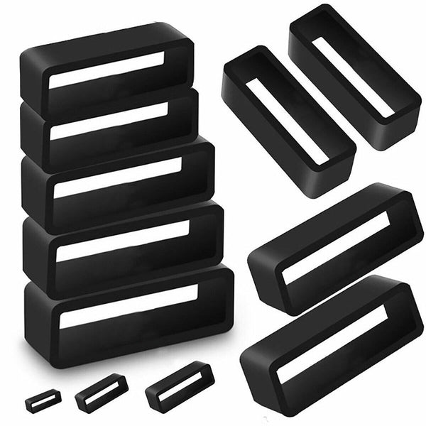 Silicone Watch Strap Loops Replacement Rubber Band Keeper Rings