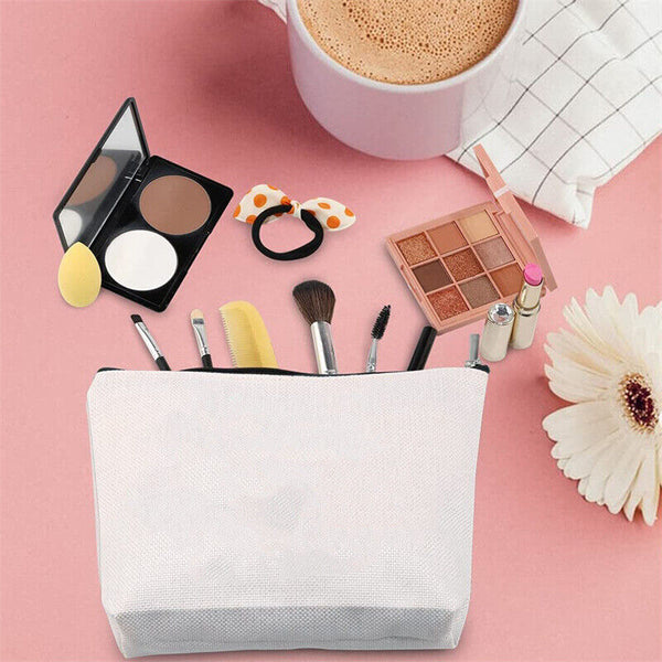 10PCS Canvas Zipper Pouch Bags Canvas Makeup Bags Pencil Case Blank DIY Craft
