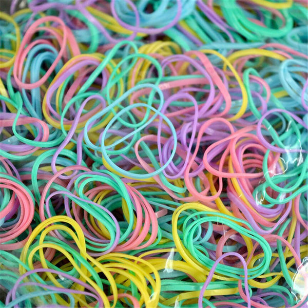 2000pcs Child Baby Hair Holders Rubber Elastic Bands Girls Ties Loom Bands AU