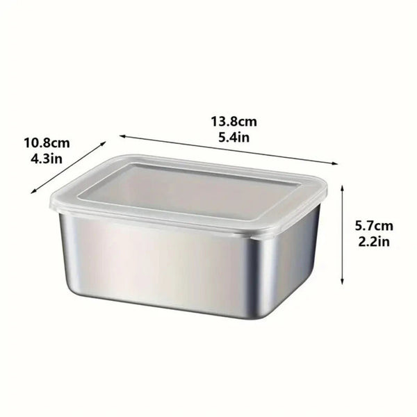 10pcs Stainless Steel Food Containers with Lids + 5 Spoons | Stackable Airtight Lunch Boxes