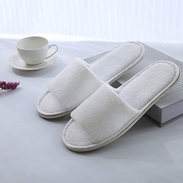 40 pairs SPA Hotel Guest Slippers Towelling Open Toe Disposable Shoes Household