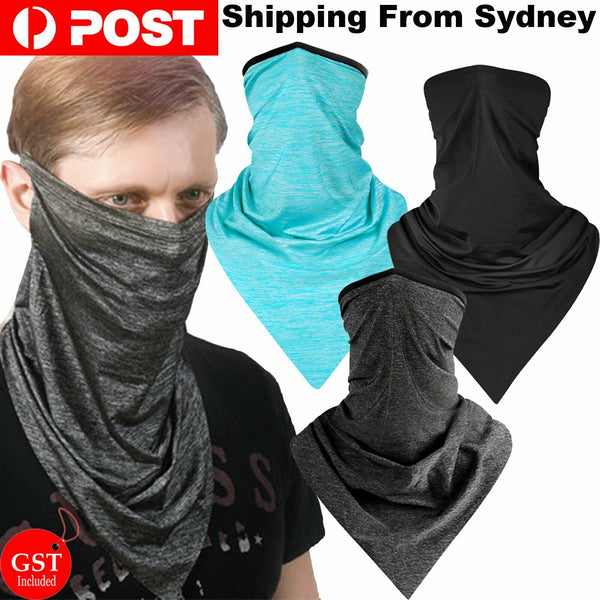 AU Face Mask Bandana Neck Scarf Half Ski Headband Headwear Mouth Cycling Mask