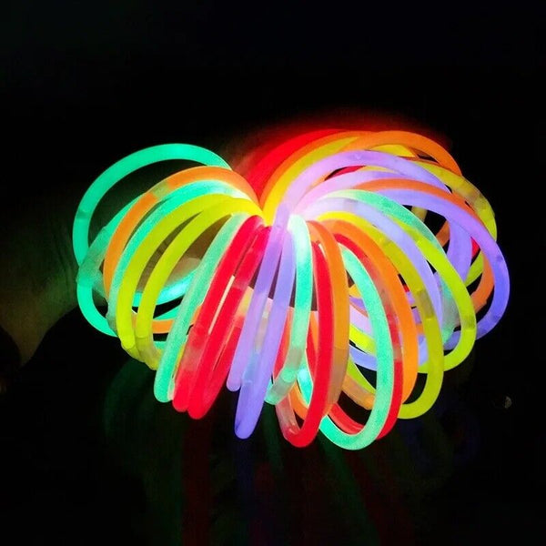 232X Mix Colour Glow Sticks Bracelets Glowsticks Set Bundle Glow In The DarK AUS
