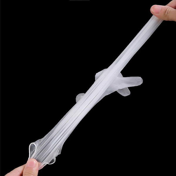 100PCS Clear Vinyl Disposable Gloves Powder Free Food Safe Protective Gloves