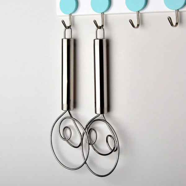 Stainless Steel Dough Whisk Tool Kitchen Manual Baking Flour Egg Mixer Eggbeater