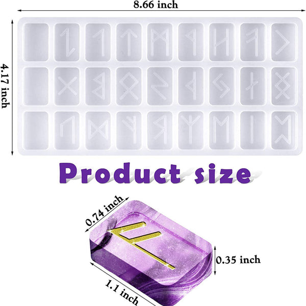 1 PC Runes Symbol Silicone Pendant Making Mold Resin Epoxy Casting Mould Craft