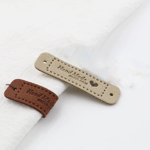 60Pcs Tags Handmade With Love Labels Clothing Tags DIY Crafts Sewing 55x15mm AU