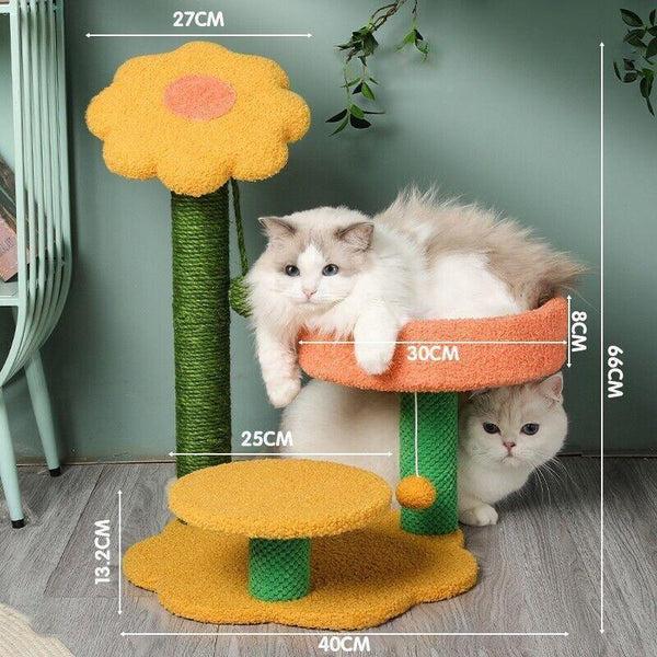 Cat Tree Climbing Frame Scratching Post Cat Nest Small Cat Activity Furniture