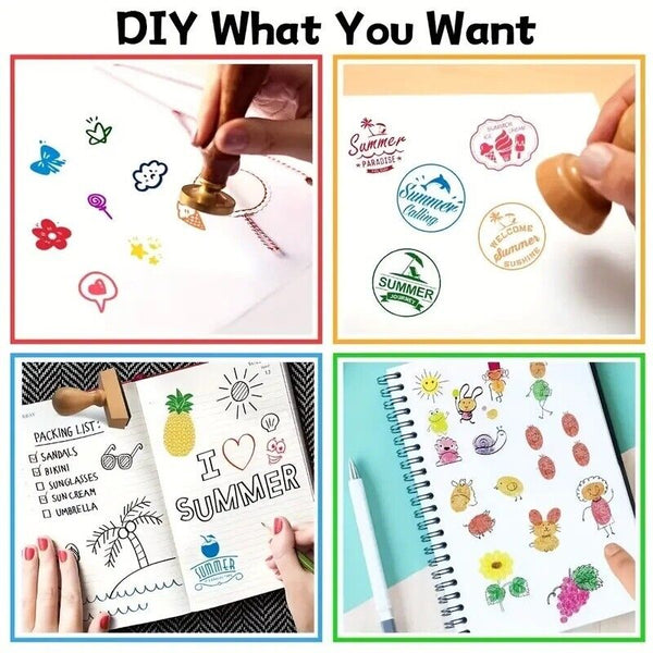 Large Rainbow Ink Pad 8Color Colour Giant 18cm For Stamps Craft Cards AU