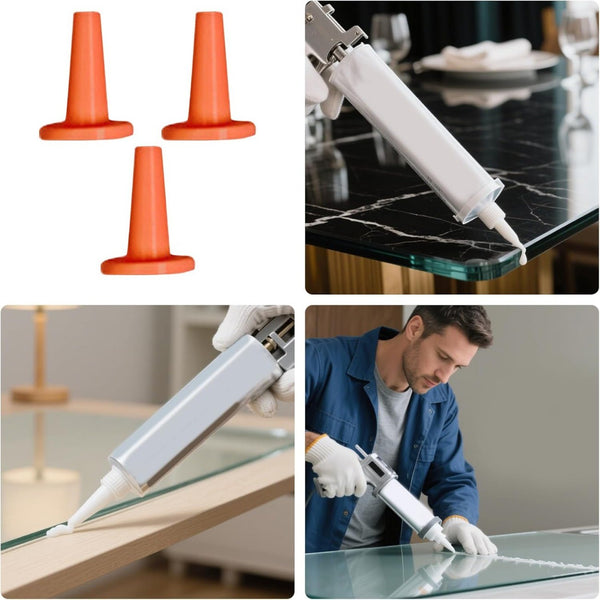 3PCS Caulk Tube Covers Nozzle Caps Sealant Finishing Tool Plugs