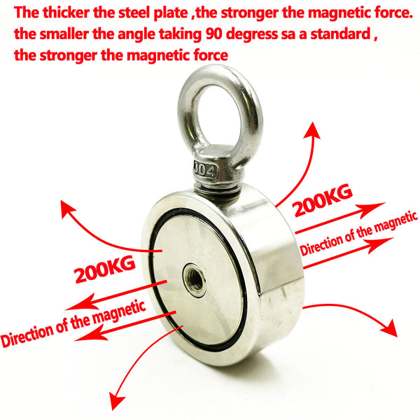 Neodymium Salvage Hook Magnet Fishing Hunting Detector Treasure