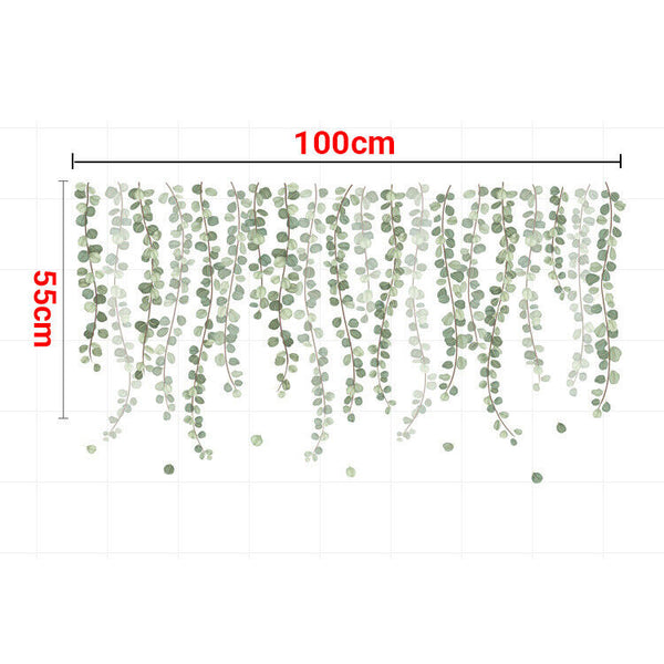 Self Adhesive Removable Wall Sticker & Decal | Hanging Leaves | Living Room