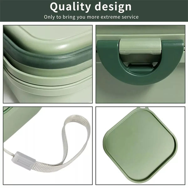 2PCS Portable Pet Food and Water Bowl Collapsible Travel Dog Cat Feeding Bowl