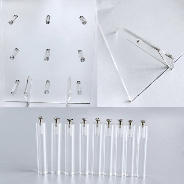 Acrylic Donuts Wall Display Stand Holder Candy Board Display Rack Party 9 Holes