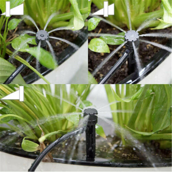 200PCS Adjustable Irrigation Drippers on Stake Garden Drip Watering Emitters