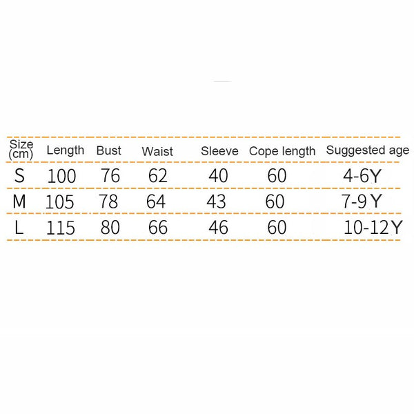 Mandalorian costume kids size chart – Star Wars bodysuit sizing