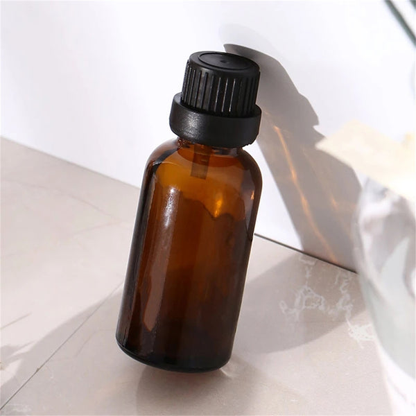30PCS 10ML Amber Glass Essential Oil Bottles with Euro Dropper
