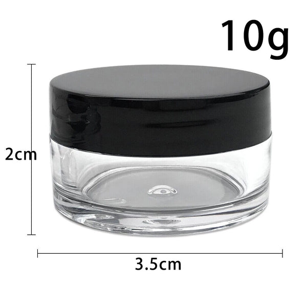 50pcs 10g Sample Bottle Cosmetic Makeup Jar Pot Face Cream Lip Balm Containers