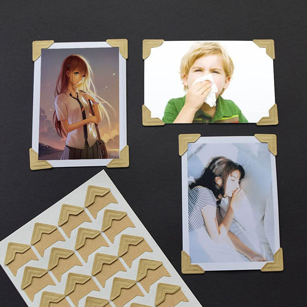 Self-adhesive Photo Corner Stickers Angle Frame Scrapbook Album Essential AU