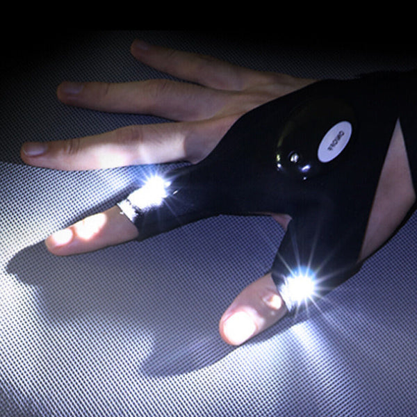 Outdoor Flashlight Waterproof Fishing Glove with LED Rescue Night Light